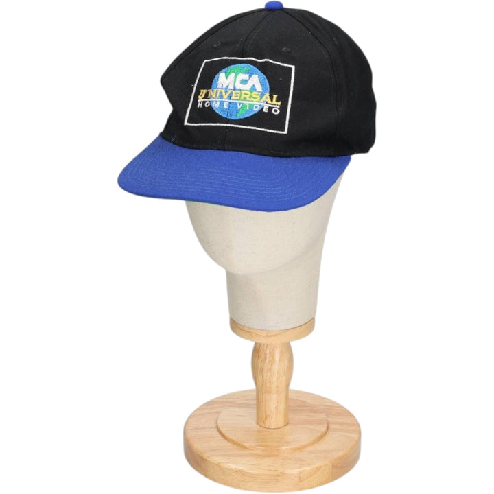 90'S YUPOONG MCA Advertising Two-Tone Baseball Cap, 6-Panel Cap, One Size Fits All, Vintage acrylic black type Vintage Second Hand