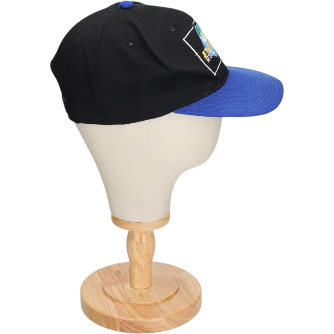 90'S YUPOONG MCA Advertising Two-Tone Baseball Cap, 6-Panel Cap, One Size Fits All, Vintage acrylic black type Vintage Second Hand