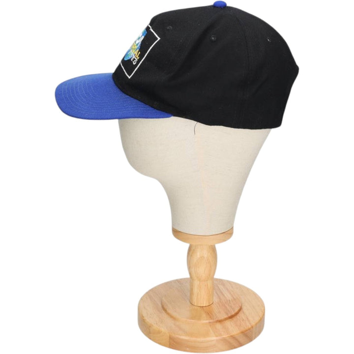 90'S YUPOONG MCA Advertising Two-Tone Baseball Cap, 6-Panel Cap, One Size Fits All, Vintage acrylic black type Vintage Second Hand