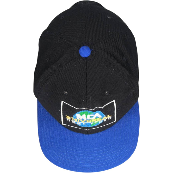 90'S YUPOONG MCA Advertising Two-Tone Baseball Cap, 6-Panel Cap, One Size Fits All, Vintage acrylic black type Vintage Second Hand