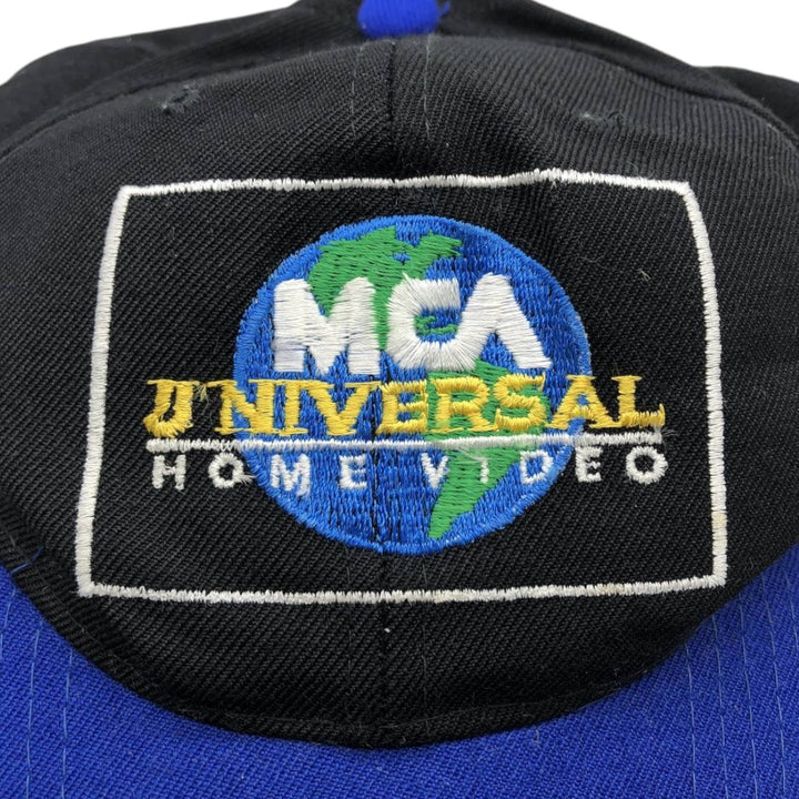 90'S YUPOONG MCA Advertising Two-Tone Baseball Cap, 6-Panel Cap, One Size Fits All, Vintage acrylic black type Vintage Second Hand