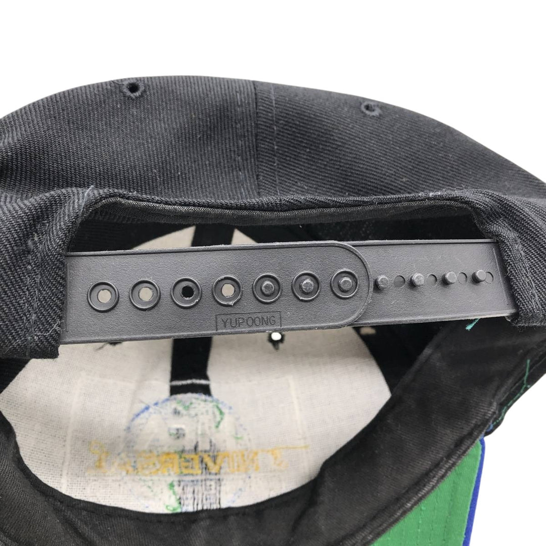 90'S YUPOONG MCA Advertising Two-Tone Baseball Cap, 6-Panel Cap, One Size Fits All, Vintage acrylic black type Vintage Second Hand