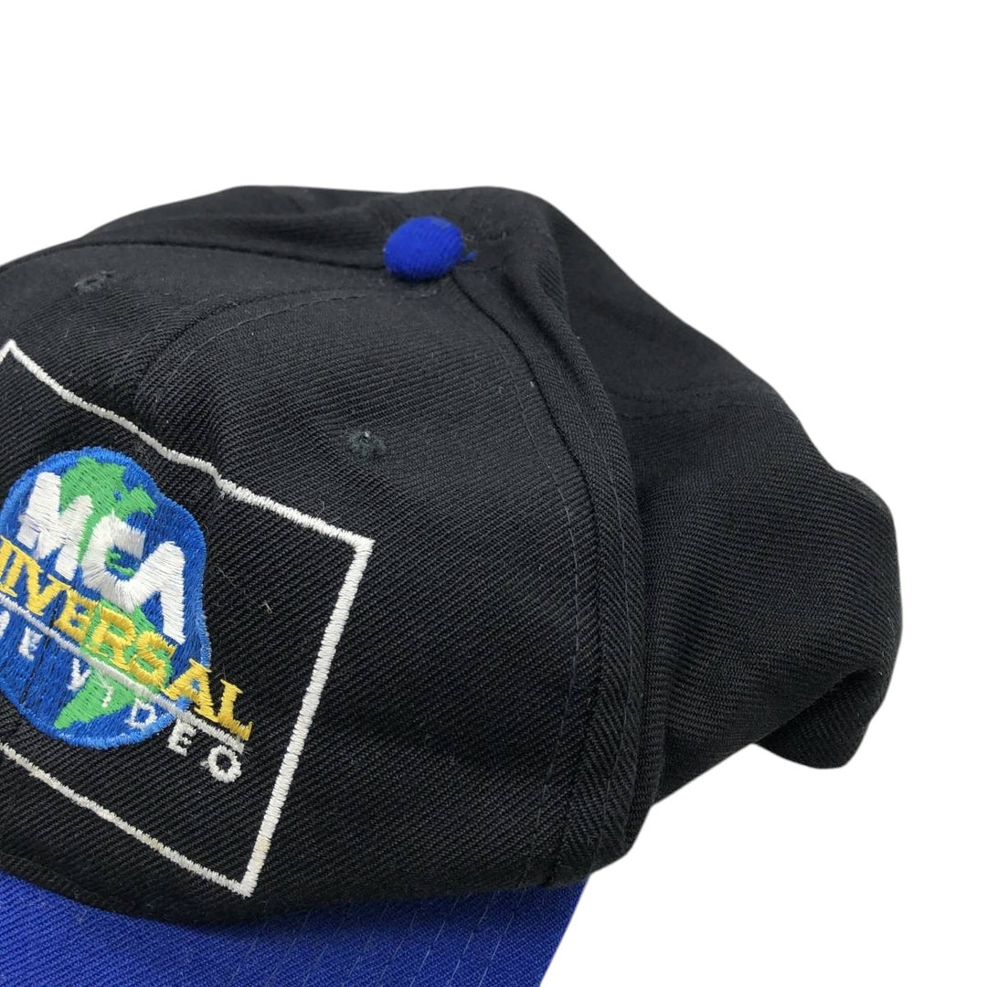 90'S YUPOONG MCA Advertising Two-Tone Baseball Cap, 6-Panel Cap, One Size Fits All, Vintage acrylic black type Vintage Second Hand