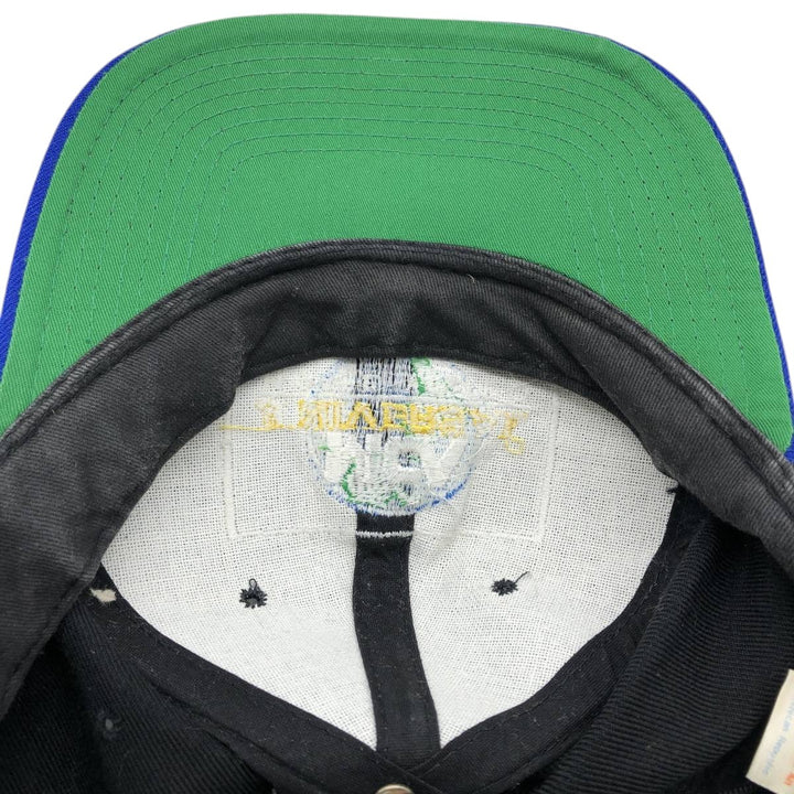 90'S YUPOONG MCA Advertising Two-Tone Baseball Cap, 6-Panel Cap, One Size Fits All, Vintage acrylic black type Vintage Second Hand