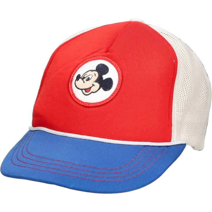 Disney Mickey Mouse Tricolor Trucker Cap Mesh Cap (One Size Fits All) polyester red type Vintage Second Hand
