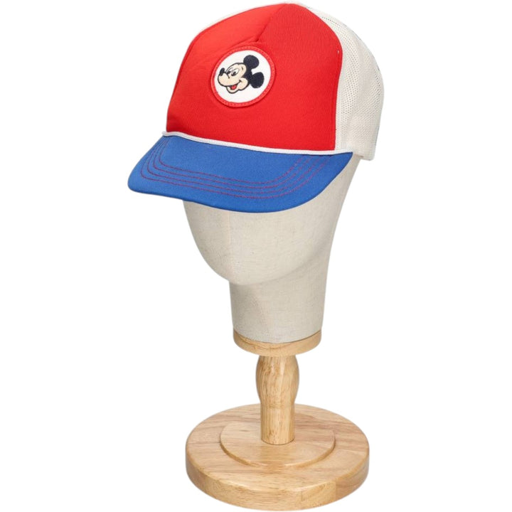 Disney Mickey Mouse Tricolor Trucker Cap Mesh Cap (One Size Fits All) polyester red type Vintage Second Hand