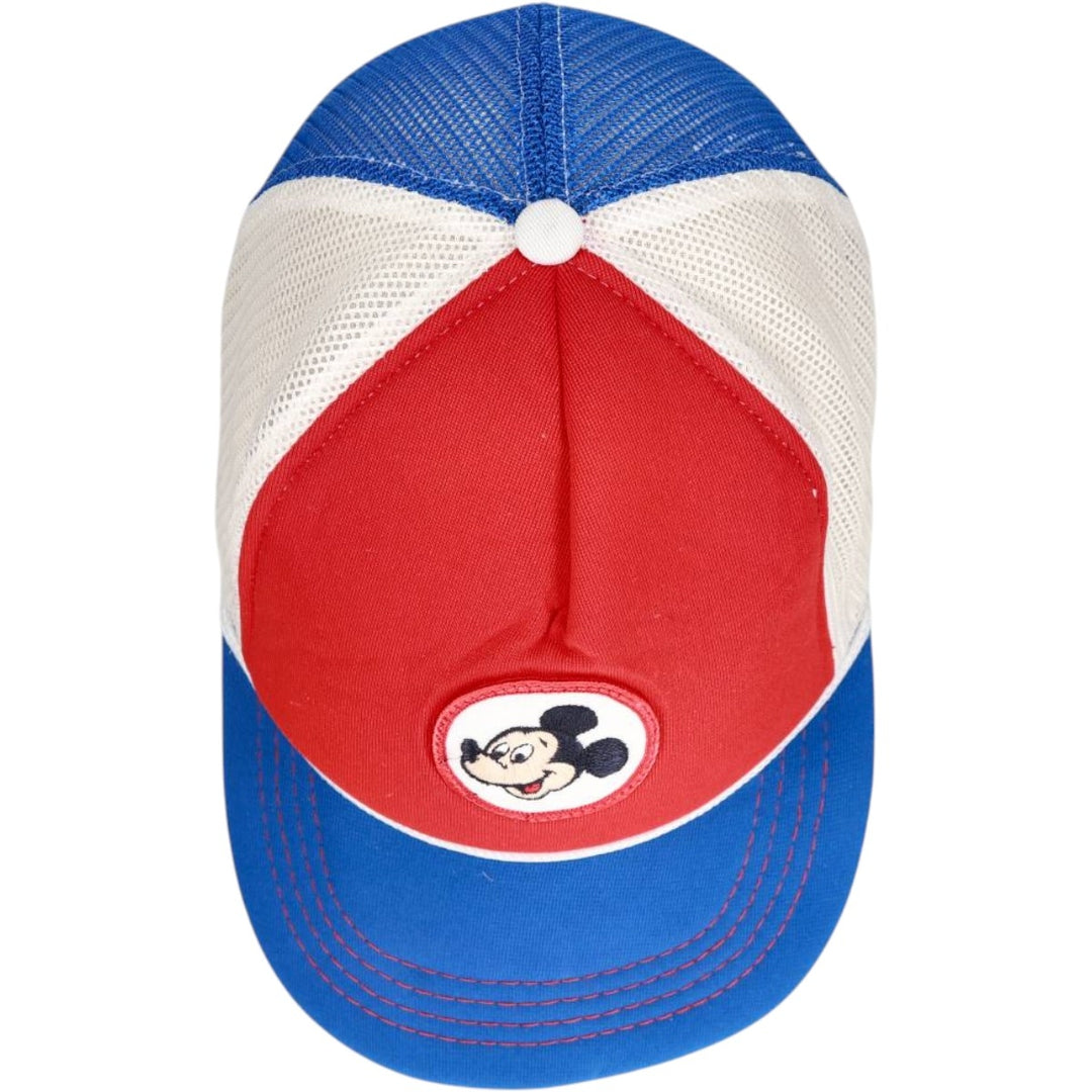 Disney Mickey Mouse Tricolor Trucker Cap Mesh Cap (One Size Fits All) polyester red type Vintage Second Hand