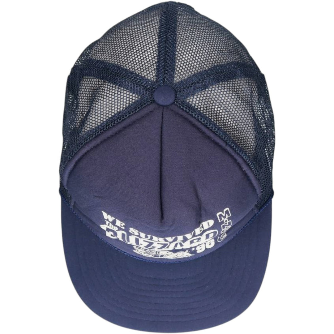 90'S NISSIN Mesh Cap, One Size Fits All, Vintage unclear navy blue type Vintage Second Hand