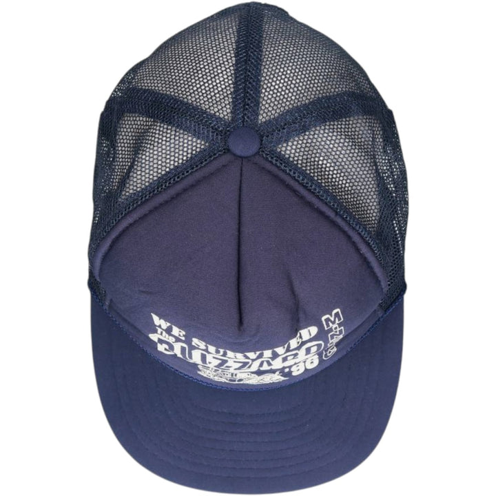 90'S NISSIN Mesh Cap, One Size Fits All, Vintage unclear navy blue type Vintage Second Hand