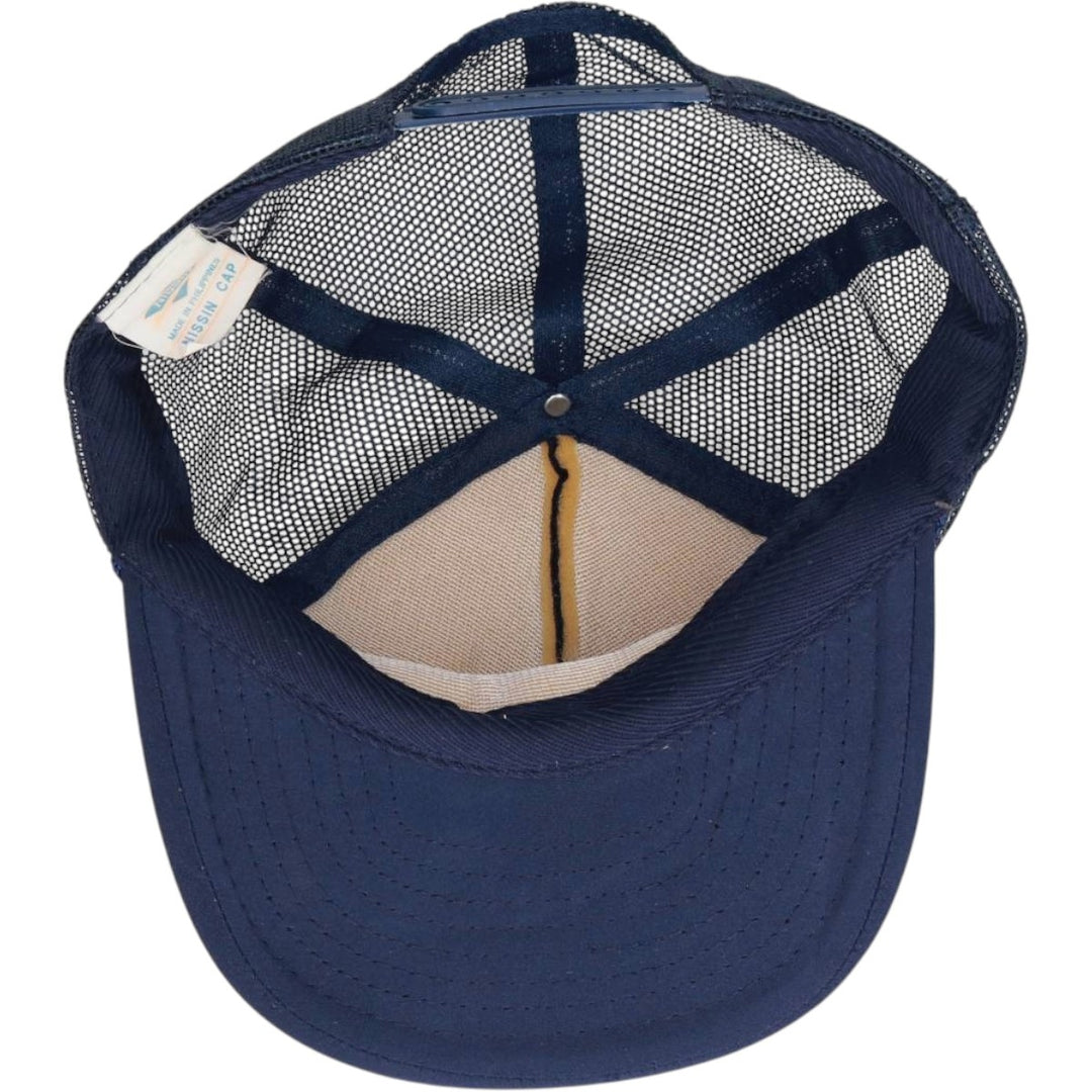 90'S NISSIN Mesh Cap, One Size Fits All, Vintage unclear navy blue type Vintage Second Hand