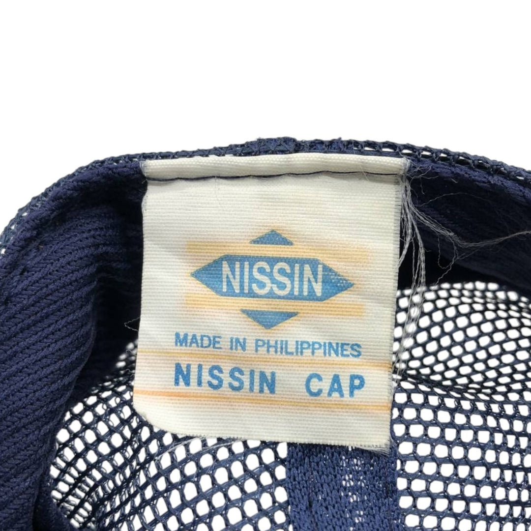 90'S NISSIN Mesh Cap, One Size Fits All, Vintage unclear navy blue type Vintage Second Hand
