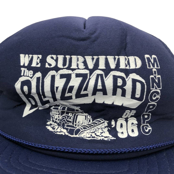 90'S NISSIN Mesh Cap, One Size Fits All, Vintage unclear navy blue type Vintage Second Hand