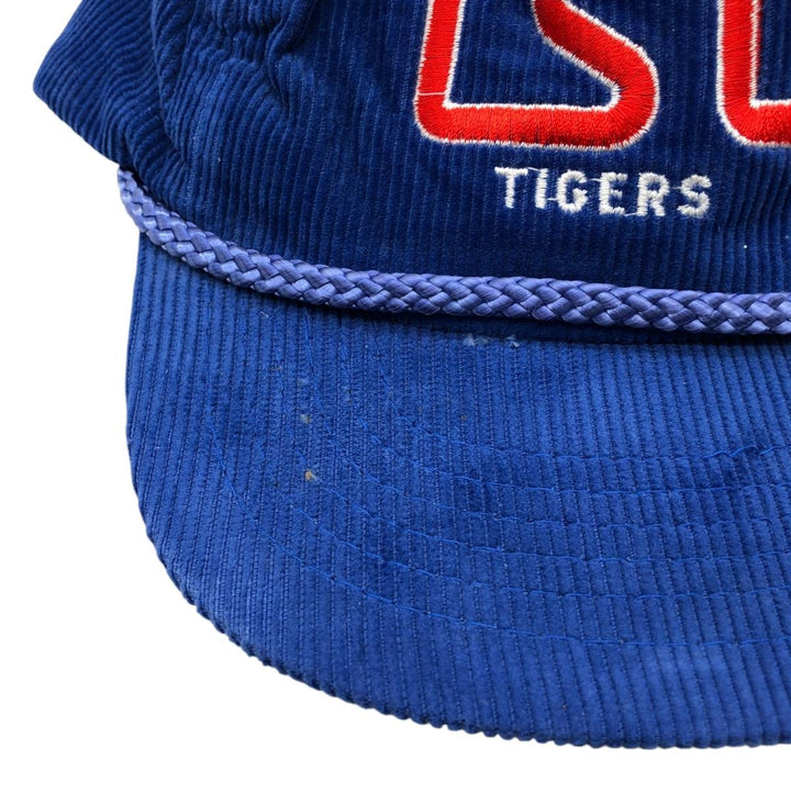 90'S Ama Pro College Corduroy Cap, One Size Fits All, Vintage cotton blue type Vintage Second Hand