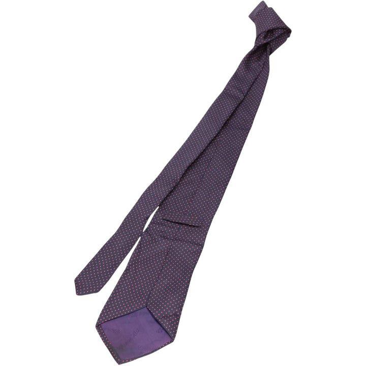 Charles Hill Dot Pattern Tie silk navy blue type Vintage Second Hand