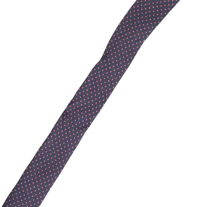 Charles Hill Dot Pattern Tie silk navy blue type Vintage Second Hand