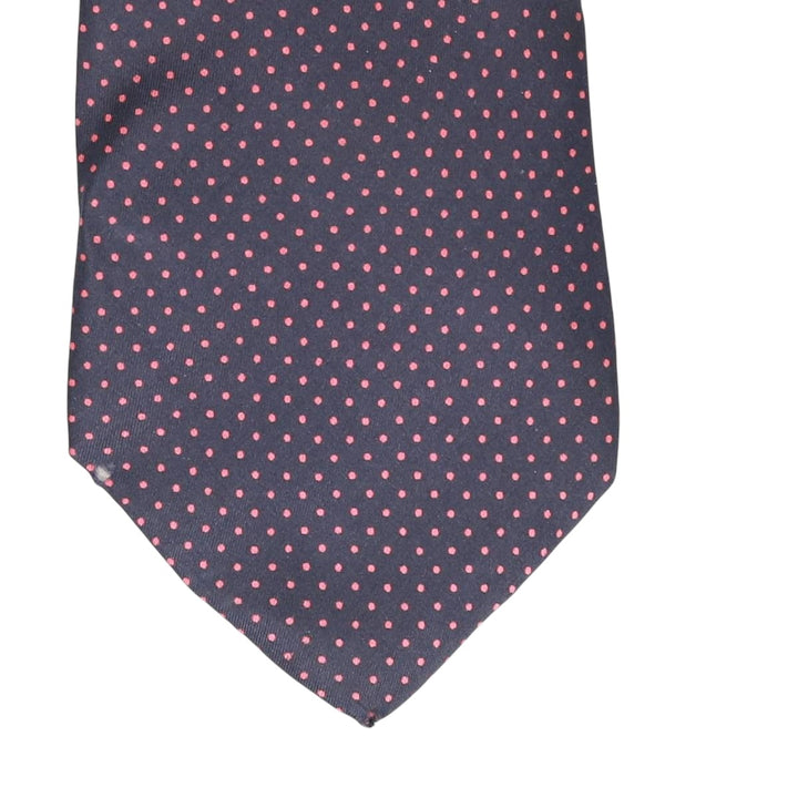 Charles Hill Dot Pattern Tie silk navy blue type Vintage Second Hand