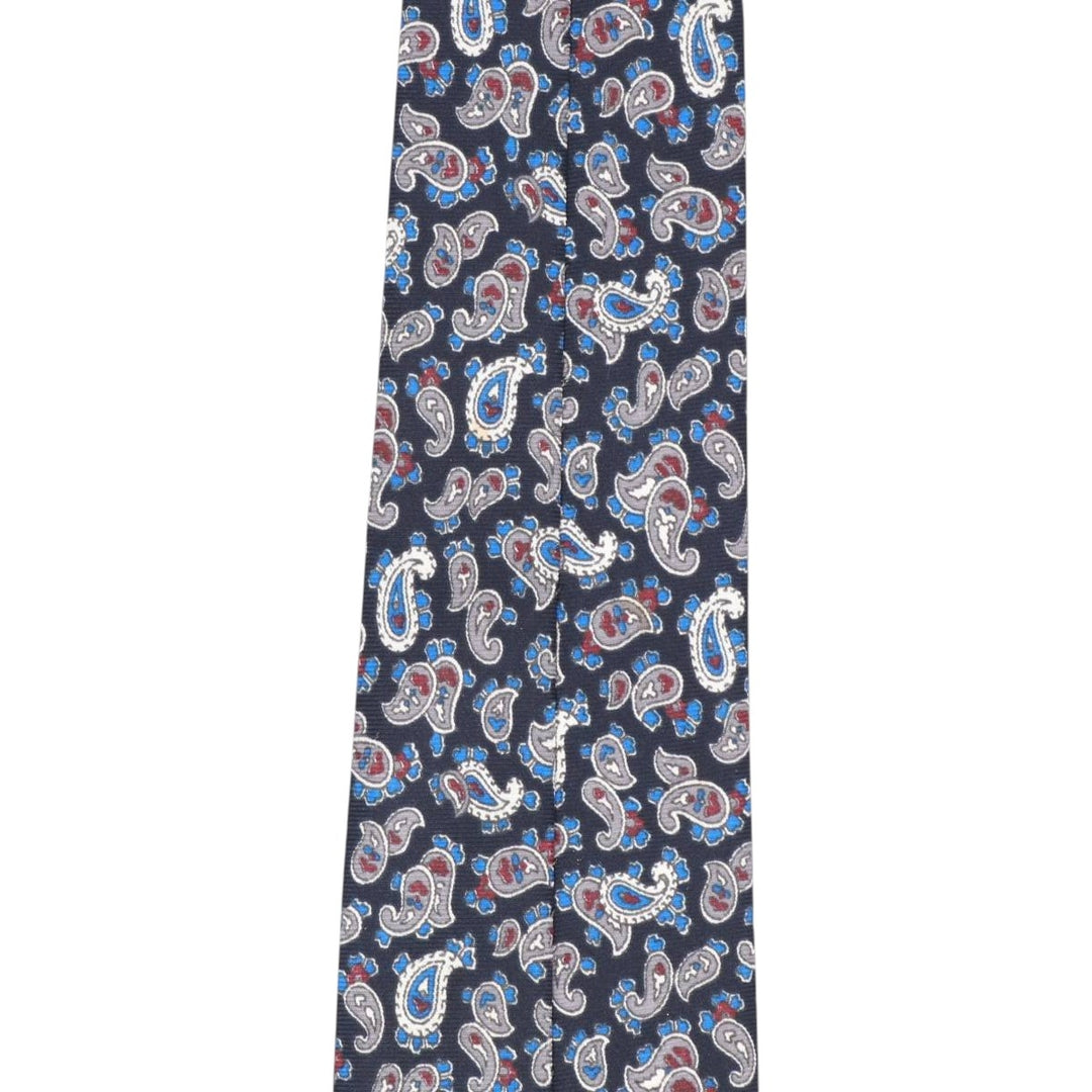 St. Michael Paisley Pattern Tie, Made in Italy polyester navy blue type Vintage Second Hand