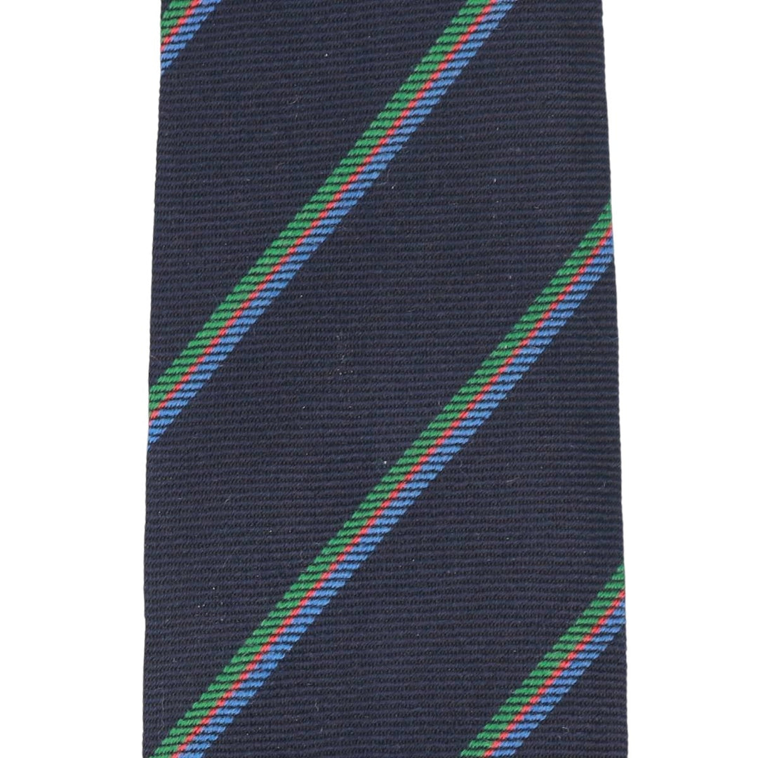John Comfort Striped Pattern Tie, Made in England silk navy blue type Vintage Second Hand