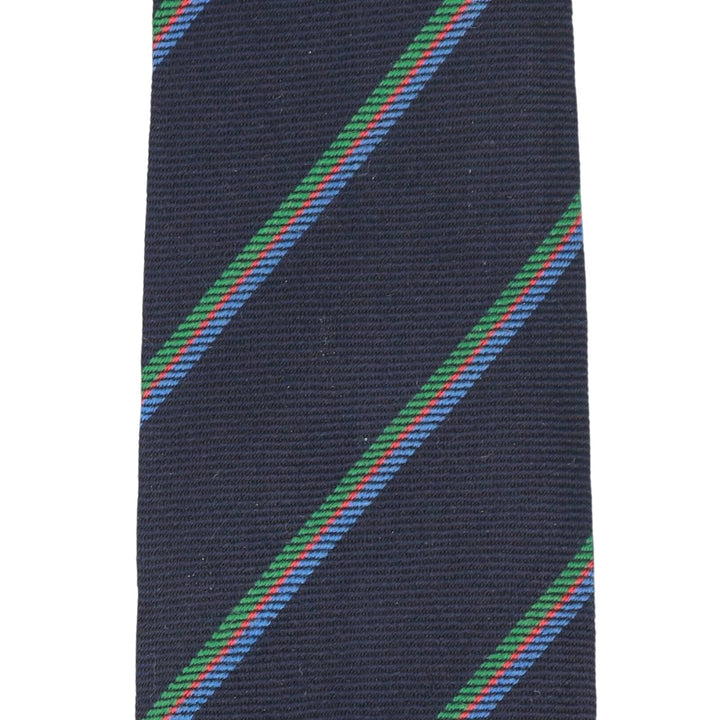 John Comfort Striped Pattern Tie, Made in England silk navy blue type Vintage Second Hand