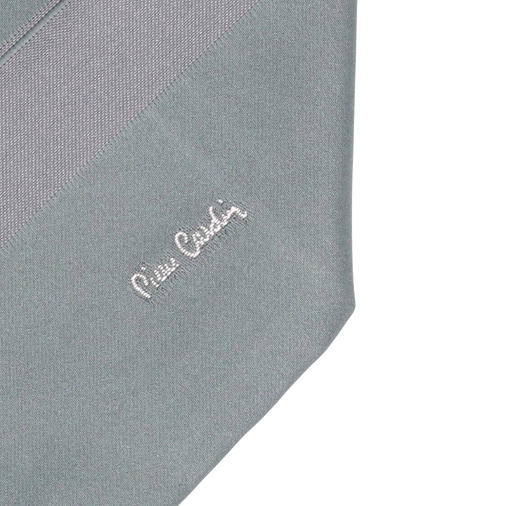 Pierre Cardin striped pattern tie, made in England. polyester gray type Vintage Second Hand