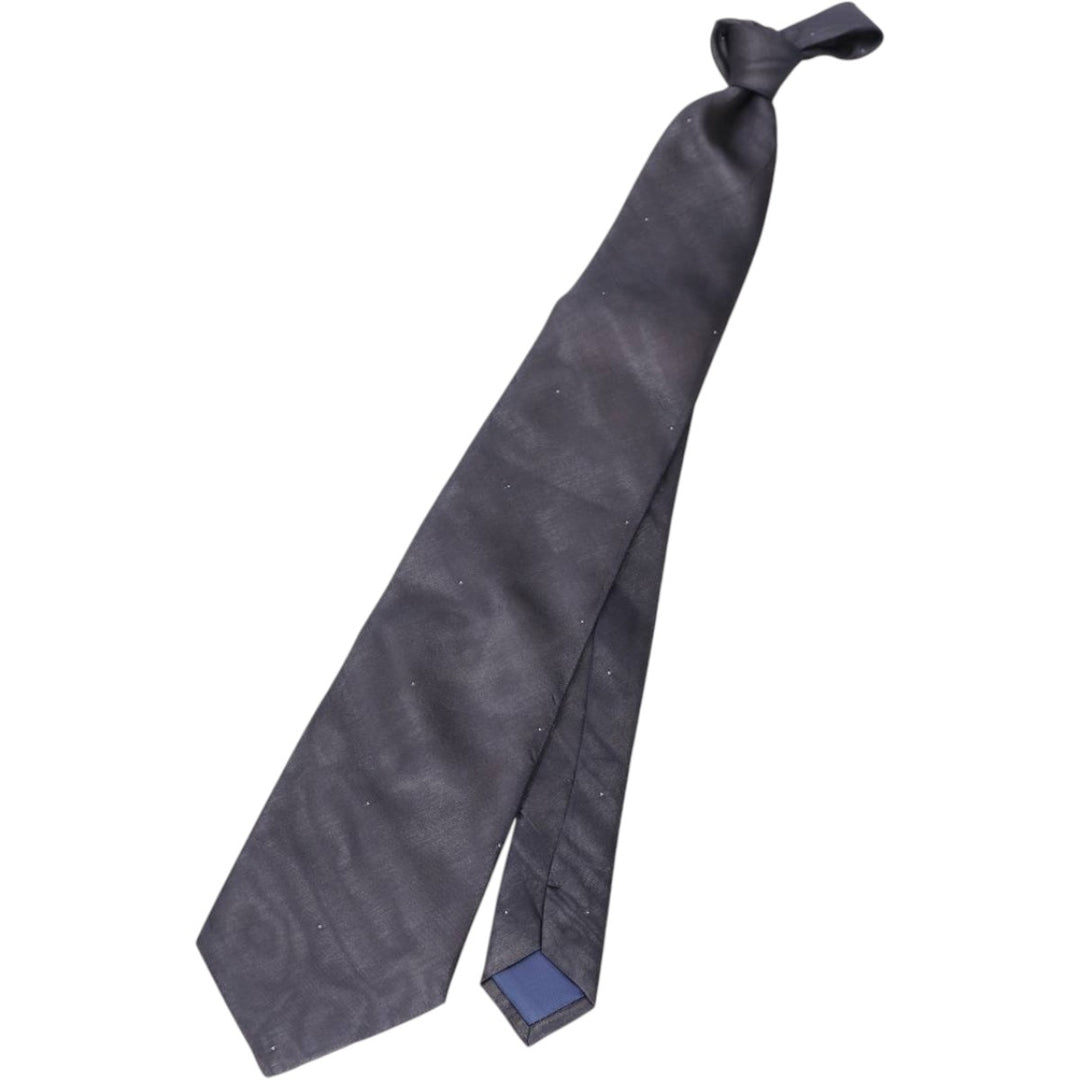 Aquascutum Dot Pattern Tie silk navy blue type Vintage Second Hand