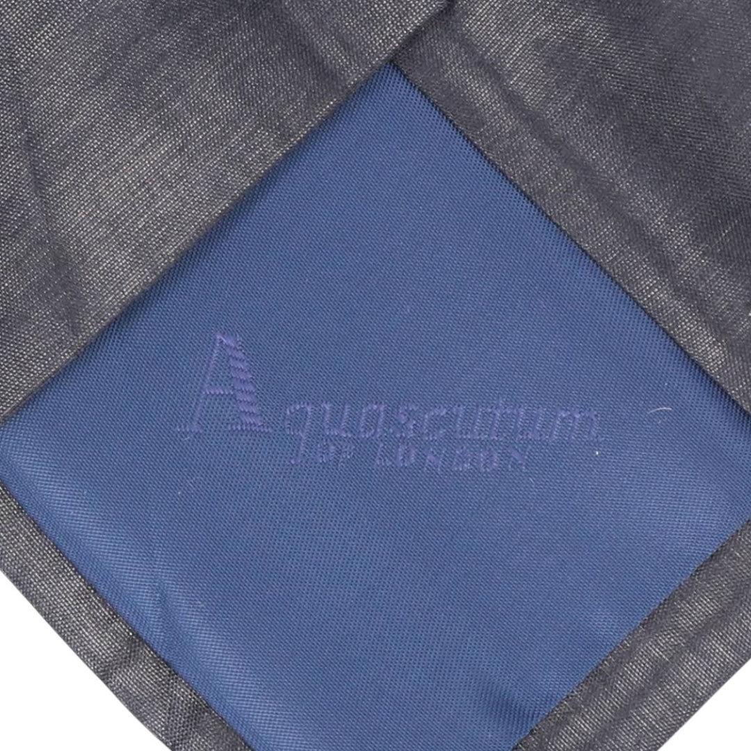 Aquascutum Dot Pattern Tie silk navy blue type Vintage Second Hand