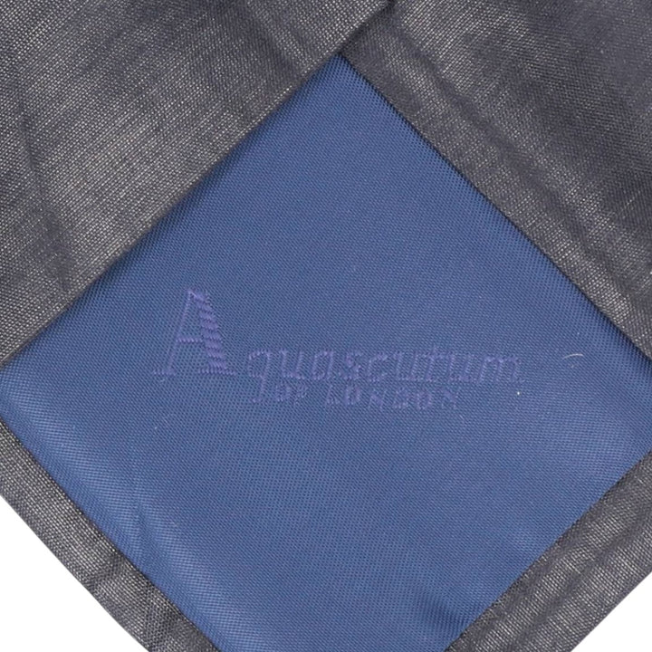 Aquascutum Dot Pattern Tie silk navy blue type Vintage Second Hand