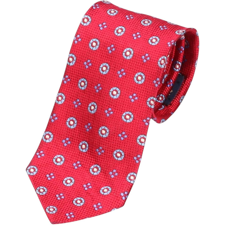 Brooks Brothers Makers and Merchants all-over print tie unclear red type Vintage Second Hand