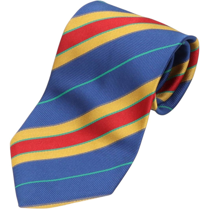 Pierre Cardin striped pattern tie, made in England. polyester blue type Vintage Second Hand