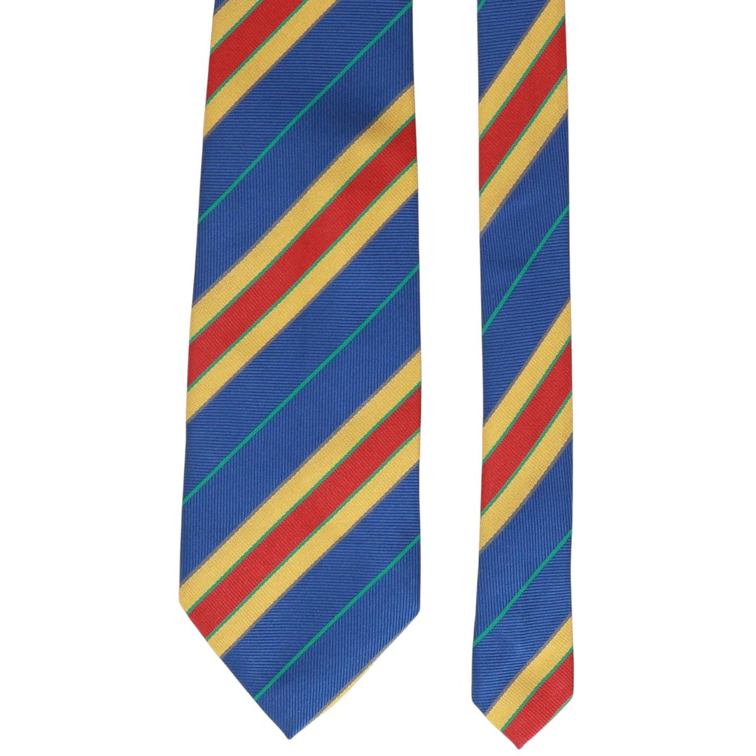 Pierre Cardin striped pattern tie, made in England. polyester blue type Vintage Second Hand