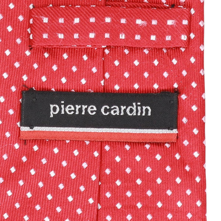 Pierre Cardin Diamond Pattern Tie silk red type Vintage Second Hand