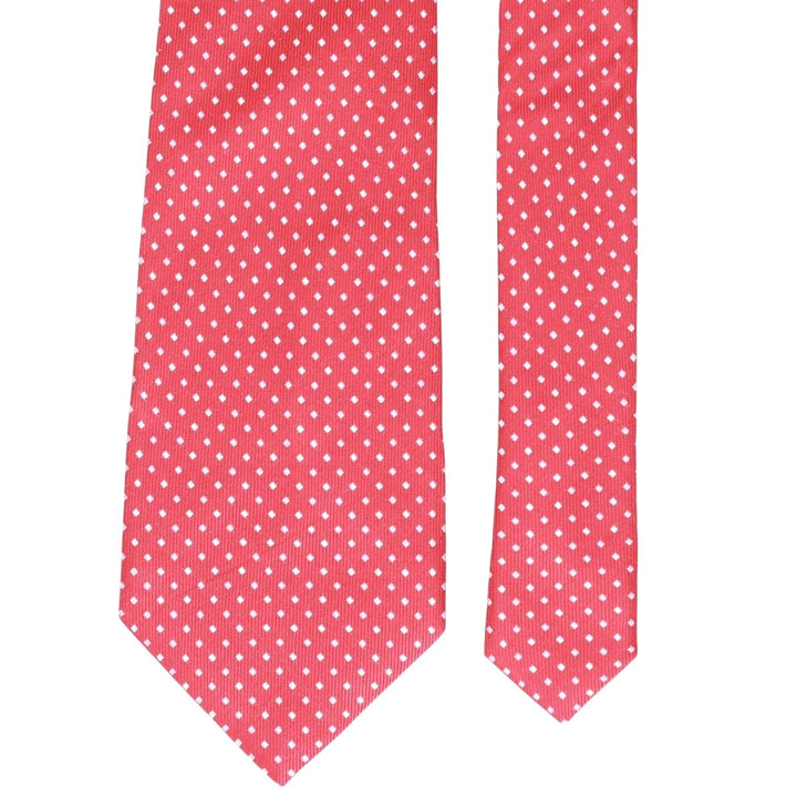 Pierre Cardin Diamond Pattern Tie silk red type Vintage Second Hand