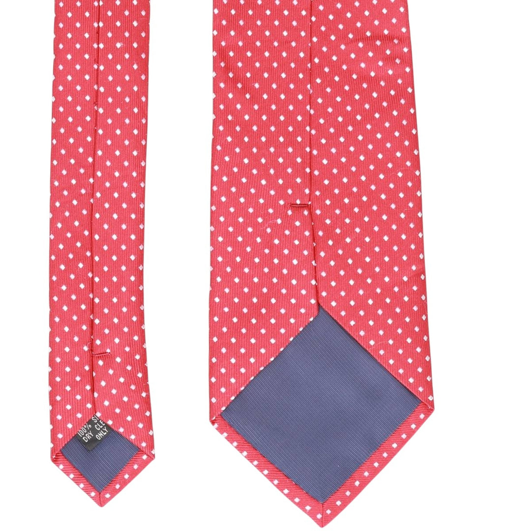 Pierre Cardin Diamond Pattern Tie silk red type Vintage Second Hand