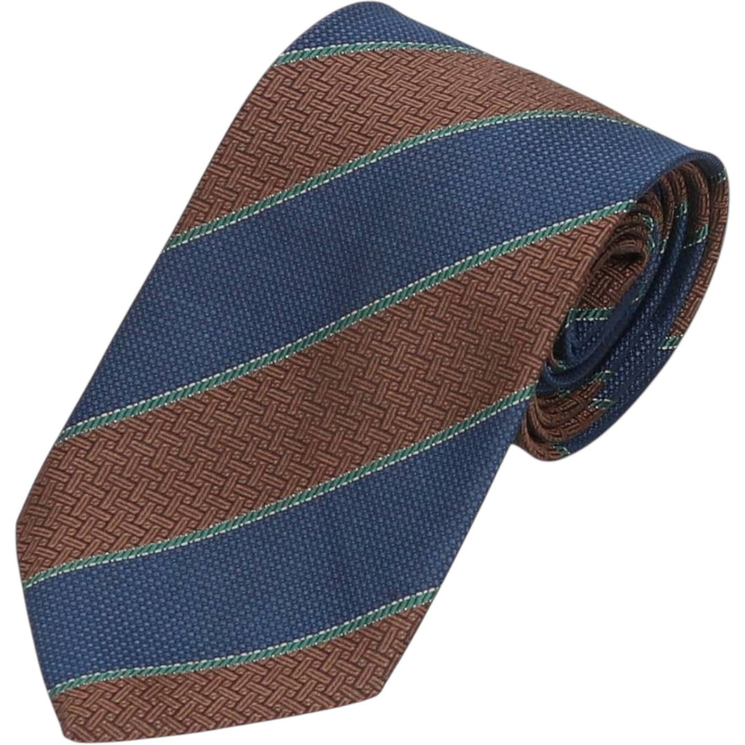 Pierre Cardin PARIS all-over pattern tie, made in England. polyester brown type Vintage Second Hand