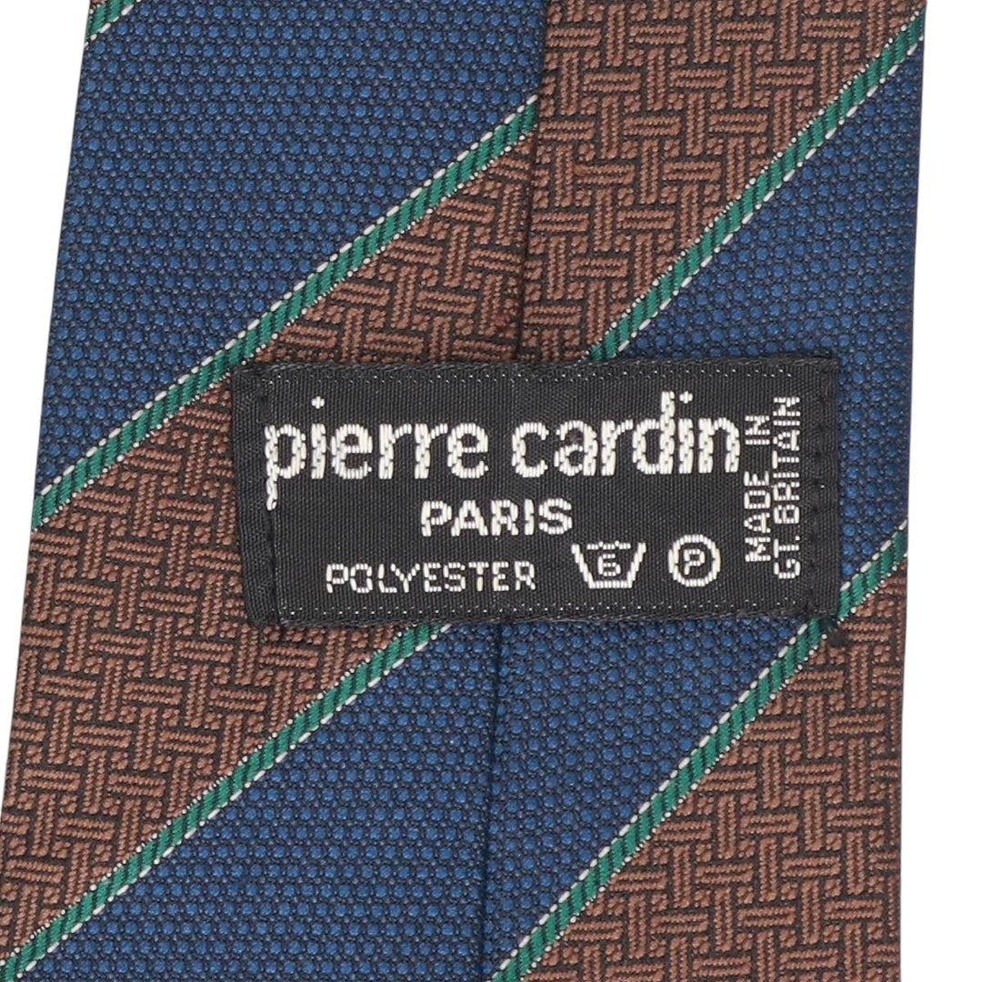 Pierre Cardin PARIS all-over pattern tie, made in England. polyester brown type Vintage Second Hand
