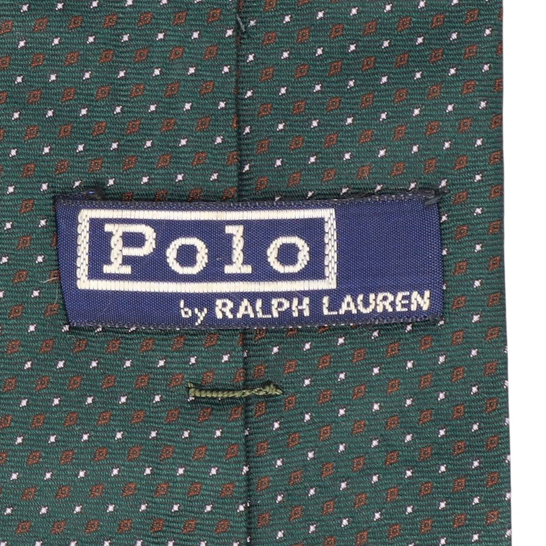 Ralph Lauren POLO by Ralph Lauren all-over print handmade tie unclear green type Vintage Second Hand