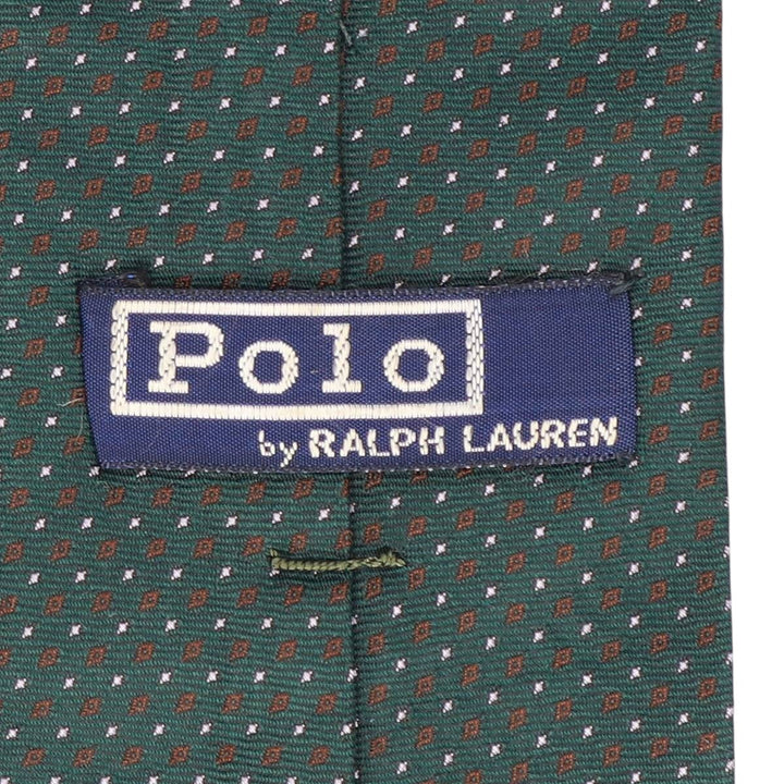 Ralph Lauren POLO by Ralph Lauren all-over print handmade tie unclear green type Vintage Second Hand