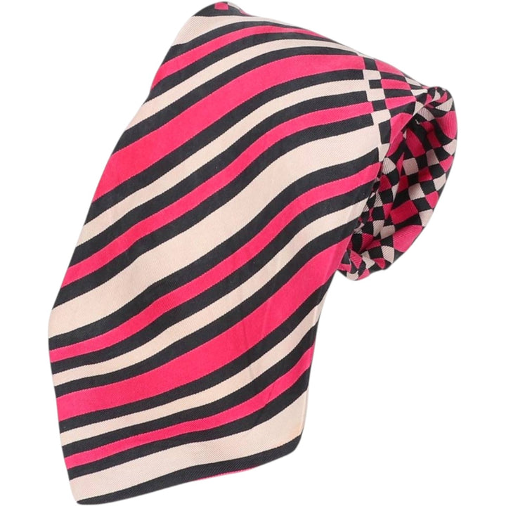 Lanvin Check Pattern Stripe Pattern Tie unclear pink type Vintage Second Hand
