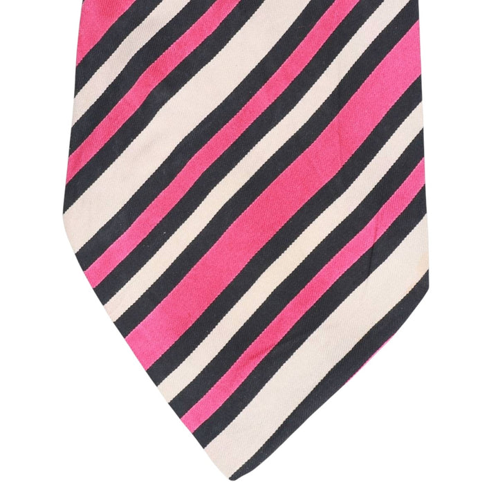 Lanvin Check Pattern Stripe Pattern Tie unclear pink type Vintage Second Hand