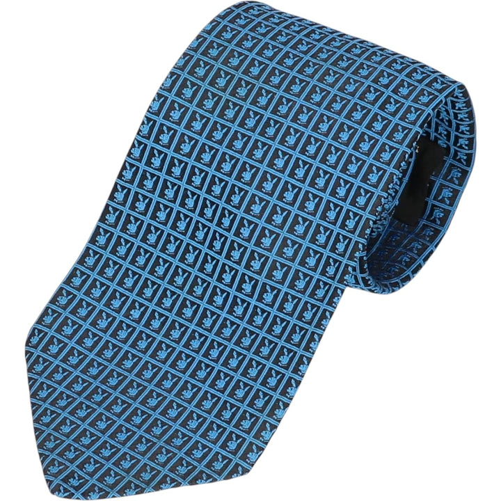 Playboy all-over print tie unclear Blue type light blue Vintage Second Hand