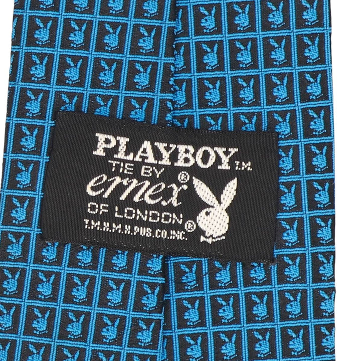 Playboy all-over print tie unclear Blue type light blue Vintage Second Hand