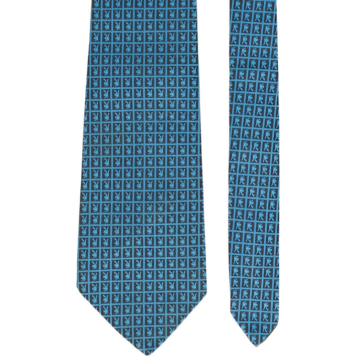 Playboy all-over print tie unclear Blue type light blue Vintage Second Hand