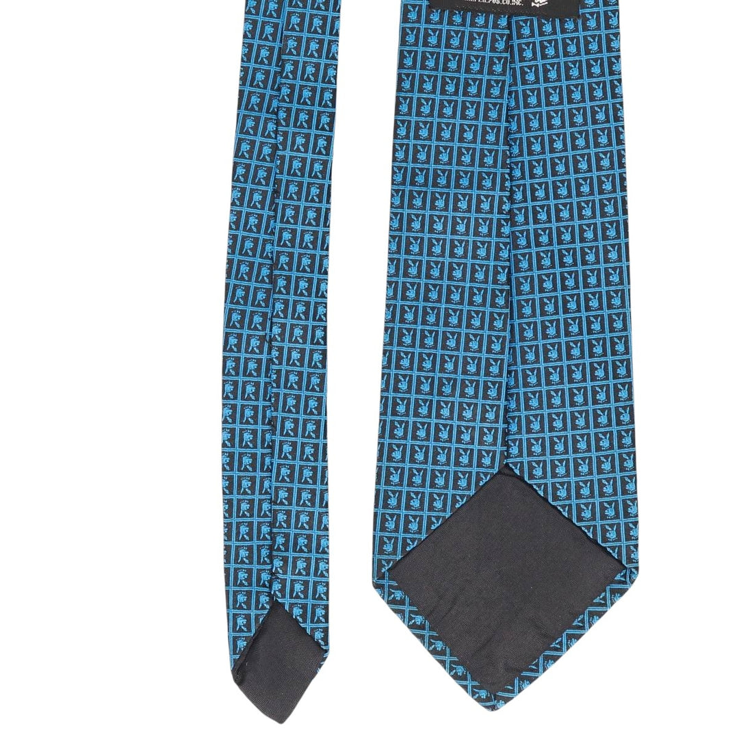 Playboy all-over print tie unclear Blue type light blue Vintage Second Hand