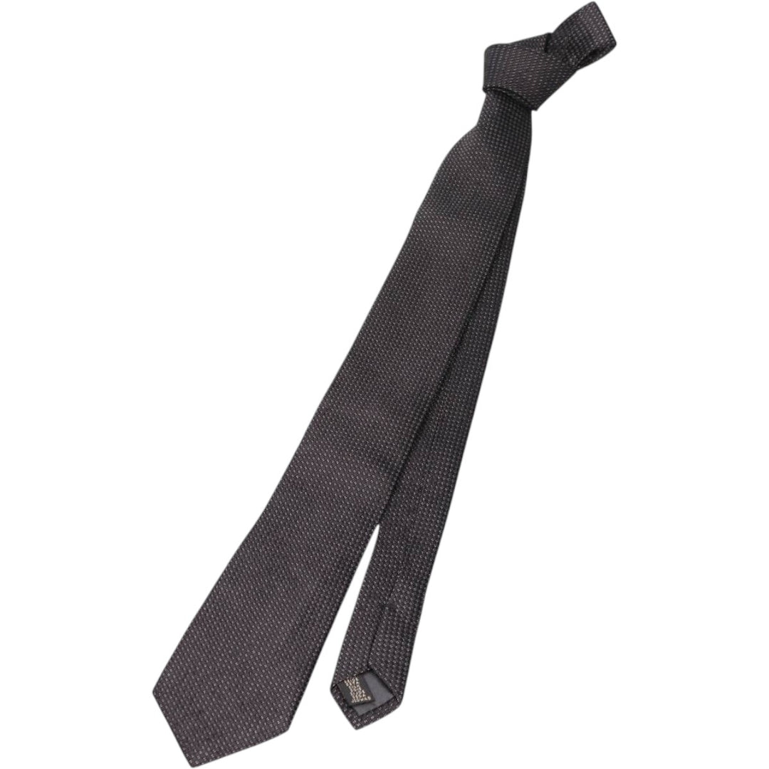 Calvin Klein all-over print tie silk black type Vintage Second Hand
