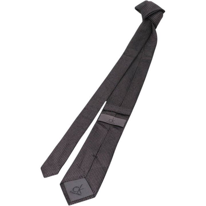 Calvin Klein all-over print tie silk black type Vintage Second Hand