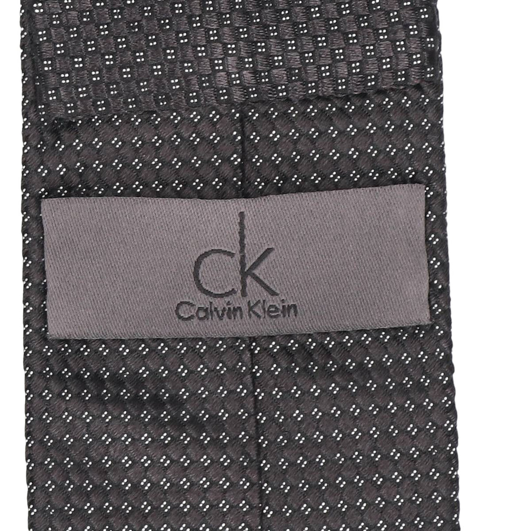 Calvin Klein all-over print tie silk black type Vintage Second Hand
