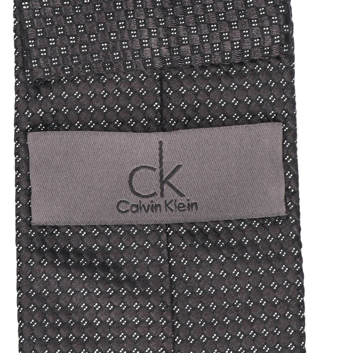 Calvin Klein all-over print tie silk black type Vintage Second Hand