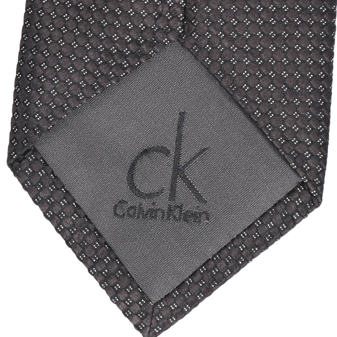 Calvin Klein all-over print tie silk black type Vintage Second Hand