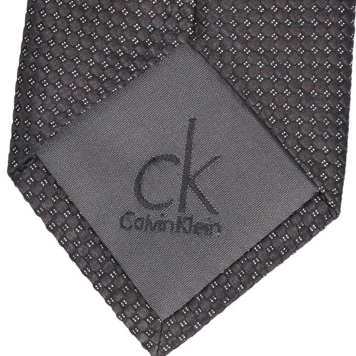 Calvin Klein all-over print tie silk black type Vintage Second Hand