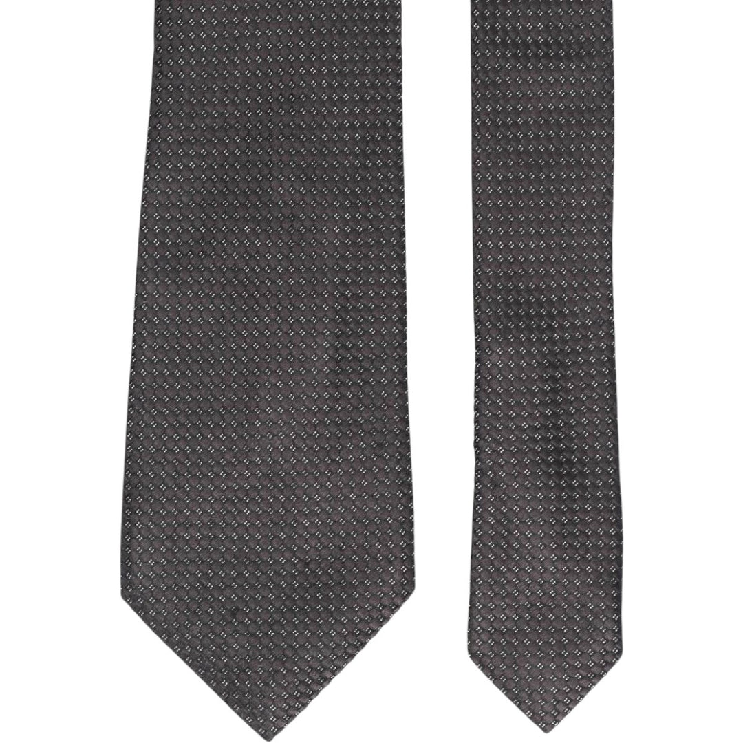 Calvin Klein all-over print tie silk black type Vintage Second Hand